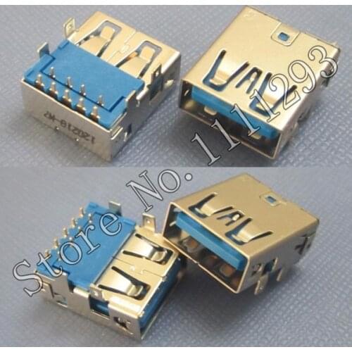 10pcs/lot 3.0 USB Jack Soket Connector for HP 4436s 4530s 4535s 8460p Dell Asus etc Laptop USB3.0 Port