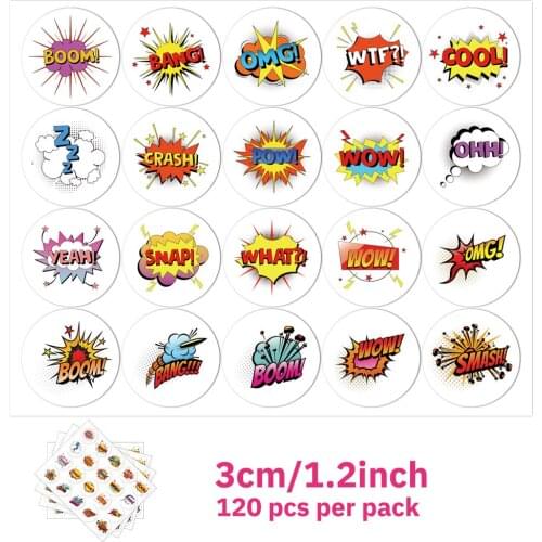 100 Pcs Cute Reward Stickers 20 Designs ''Wow' Cool' Word Stickers For Kids Stickers For Students Teachers Stationery Labels