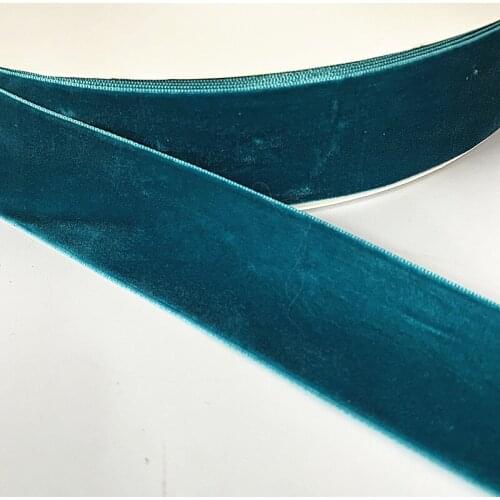 6-38mm Colour Single Face Line Polyester No Elastic Velvet Ribbon for Bowknot Christmas Ribbon Party Decorations # 19