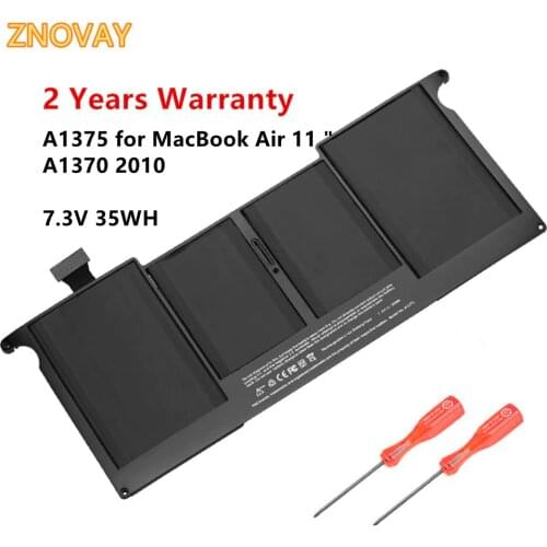 7.3V 35WH A1375 Laptop Battery for Apple MacBook Air 11" A1370 MC506 MC505 MC506LL/A MC505LL/A 202-6920-A 2010 Year