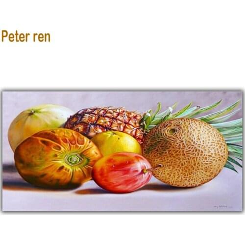 Peter ren Diamond Painting DIY Resin Full Diamond embroidery Round\Square mosaic Paintings on the wall Pineapple Orange Coconut