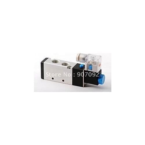 Free Shipping 70PCS A Lot 4V210-08 5 Ports 2 Position Single Solenoid Pneumatic Air Valve 1/4" BSPT DC24V