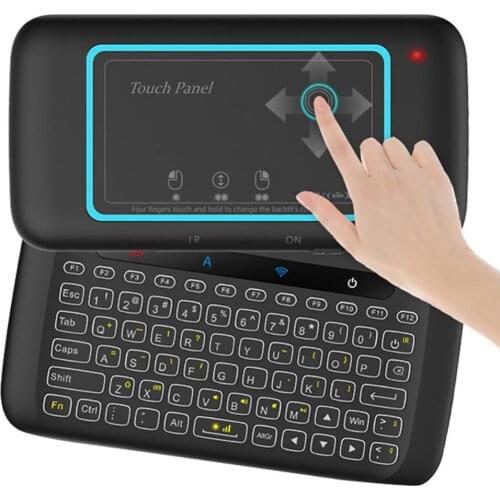 H20 Mini Wireless Keyboard Backlight Touchpad Air Mouse IR Leaning Remote Control for Andorid Box Smart TV Windows
