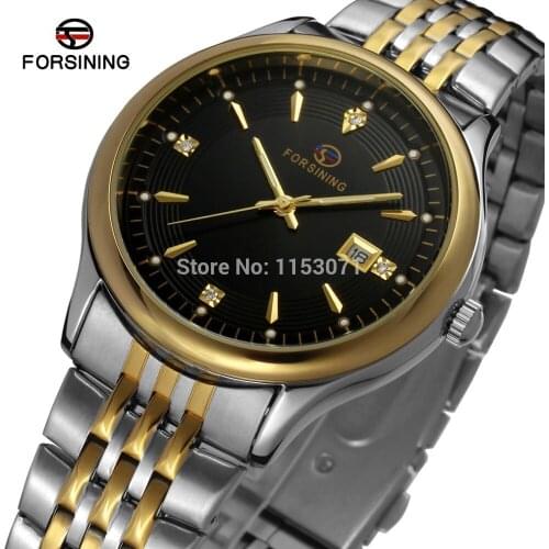 FSG8088Q4T2 new quartz stainless steel bracelet fashion classic men black color watch with original gift box free shipping