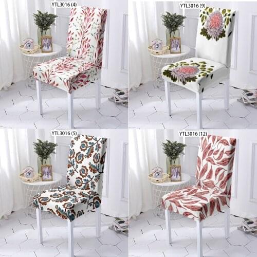 Flower leaves dinner table and chairs chair covers living room chair covers spandex recliner cover chair covers Chair cushion