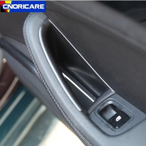 Black Car Door Handle Armrest Storage Box Cover Decoration For Porsche Panamera 2017-18 Interior Container Case Accessories