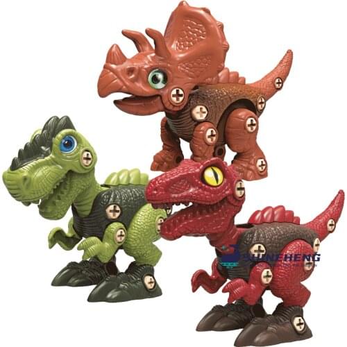 Take Apart Dinosaur Toys STEM Construction Screwing Building Blocks Set Kids Electric Drill Puzzle Game Kits Educational Toys