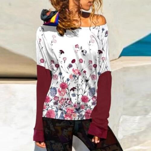Elegant O-Neck Women Pullover Top Autumn Floral Printed Bottom Shirts Casual Patchwork Long Sleeve Spring Lady Blouse Streetwear