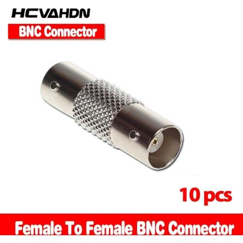 HCVAHDN 10 pcs CCTV Connector Plug BNC Female to BNC Female Jack Video Adapter/BNC Connector CCTV Acessories