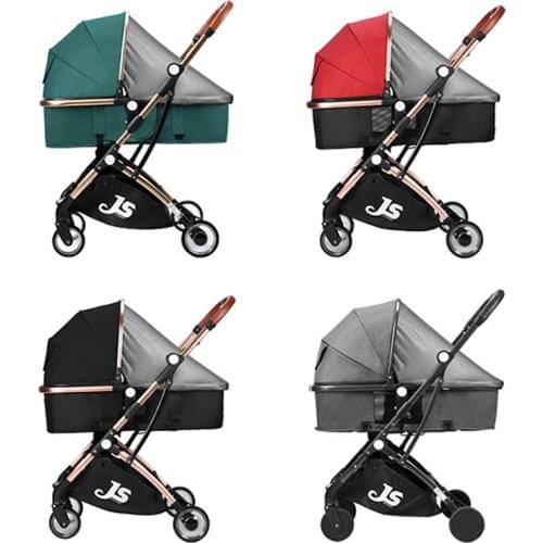 UmaUbaby Baby Stroller 2 In 1 Sleeping Basket Folding Carriage Multifunction Strollers Reclining for Babies Four Wheel Stroller