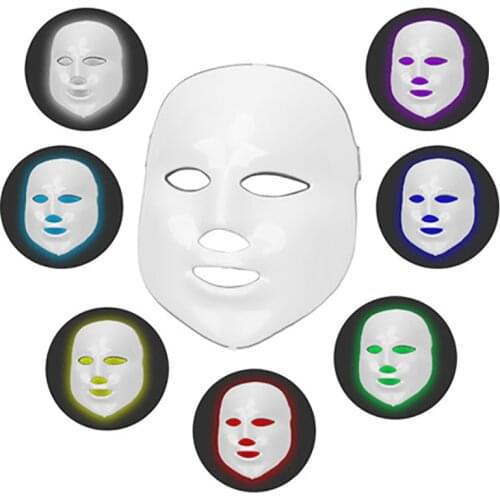 LED Facial Mask Beauty Skin Rejuvenation Photon Light 7 Colors Mask Therapy Wrinkle Acne Tighten Skin Tool Facial Machine