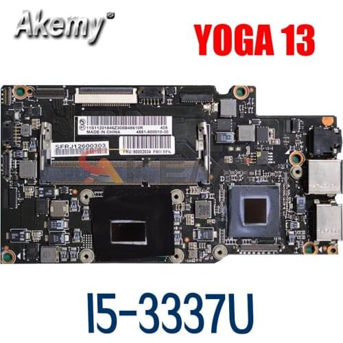Laptop motherboard For LENOVO YOGA 13 Core SR0XL i5-3337U 11201845 Mainboard Tested 100