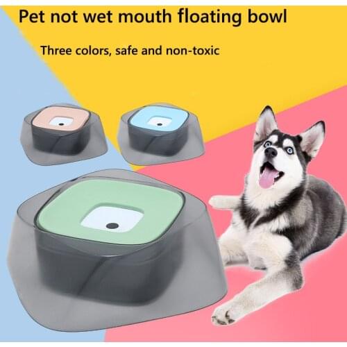 Pet Dog Bowls Floating Not Wetting Mouth Cat Bowl No Spill Drinking Water Feeder Plastic Portable Dog Bowl Support Dropshipping