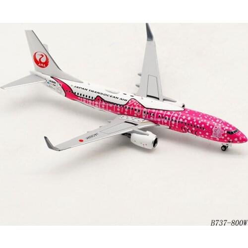 1:400 Scale Boeing B737-800 model Airplane JAL Japan Airlines Alloy Aircraft with landing gear base collectible display PlaneToy