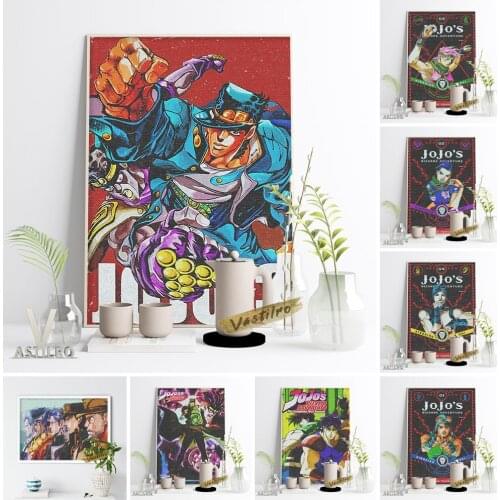 JoJos Bizarre Adventure Hot Japanese Anime Wall Art Print Poster Manga Character Modern Canvas Painting Fans Collect Home Decor