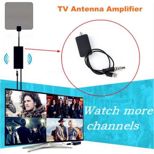 Low Noise USB TV Antenna Amplifier Easy Installtion Digital DVB-T2 ATSC Signal Booster for Cable Adapter