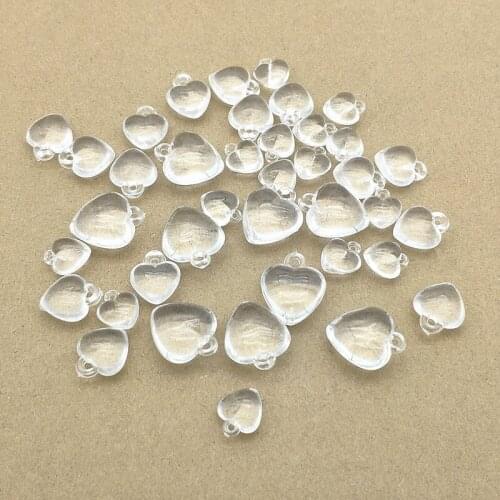 New Arrival! Clear Acrylic Heart Shape Charm Beads for Handmade Necklace/Earring DIY Parts,Jewelry Accessories Findings