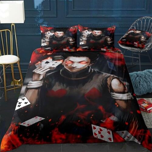 Hisoka huntexhunter Duvet Cover Comfortable Quilt Home Decora Design Universal Bedding Set Bedclothes+Pillowcase 3pcs