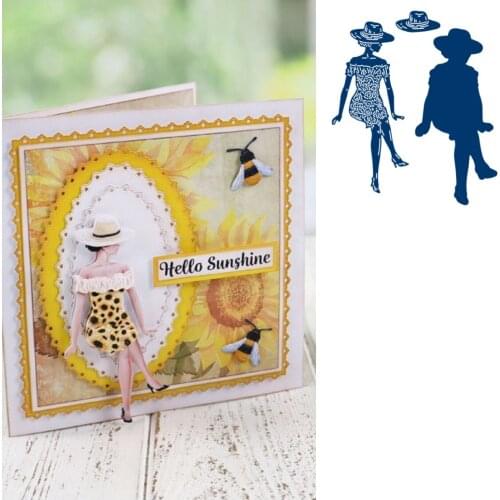 Sunflower Sundress Sunflowers Metal Cutting Dies Scrapbook Diary Decoration Stencil Embossing Template DIY Greeting Card Handmad