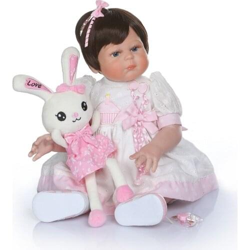NPK reborn baby toys 20" bebe reborn corpo de silicone inteiro real aive baby girl toddler doll gift toys