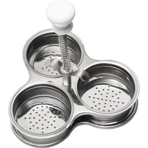 Non-stick 1PC Stainless Steel Egg PoacherEgg Cooker Poached Baking Kitchen Tool Pancake Maker Kitchen Steamer Cookware