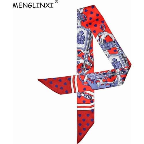 Mermaid And Heart Printing Silk Scarf For Women Luxury Brand Foulard Women Tie 2021 New Fashion Head Scarves For Ladies And Girl