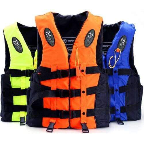 Adult Life Vest Jacket Polyester Swimming Boating Ski Surfing Survival Drifting Life Vest with Whistle Water Sports Man Jacket