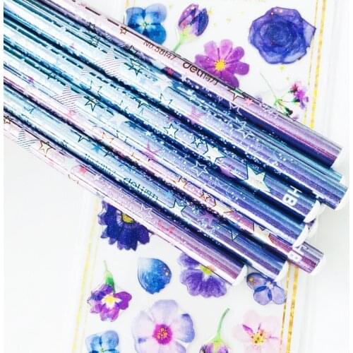 4X Twinkle Shiny Stars HB Standard Wooden Pencil Student Stationery Writing Drawing Pencils