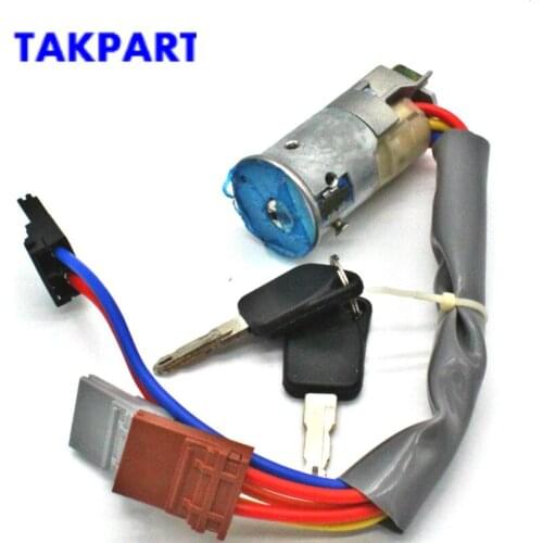 TAKPART for PEUGEOT 306 93-02 IGNITION BARREL SWITCH LOCK + KEYS 6 PIN NEW 4162-996P