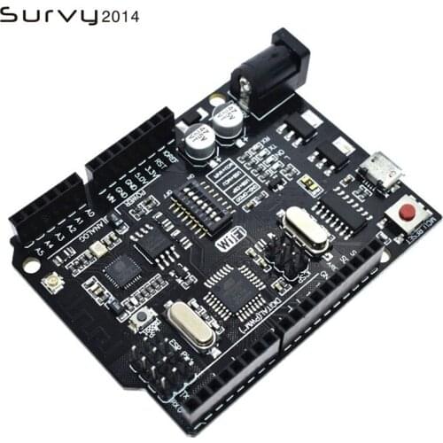UNO R3 + WiFi ATmega328P+ESP8266 (32Mb memory) USB-TTL For Arduino Uno NodeMCU WeMos ESP8266 One New Arrival diy