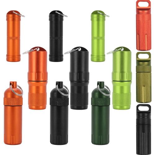 Outdoor Survival Waterproof Airtight Seal Bottle Holder Case Container Dry Box Survival EDC Tool Accessary Capsule Seal Bottle