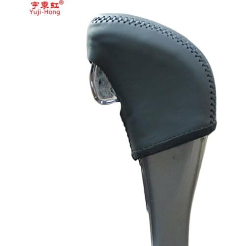 Yuji-Hong Car Gear Covers Case for Honda Accord 7 Automatic Shift Collars Genuine Leather Hand-stitched Auto Cover