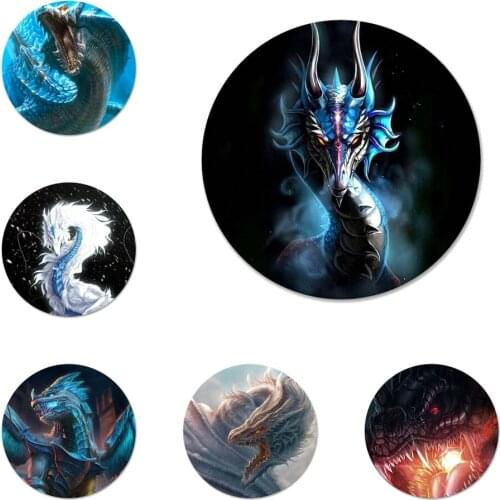 58mm Dragon Icons Pins Badge Decoration Brooches Metal Badges For Clothes Backpack Decoration