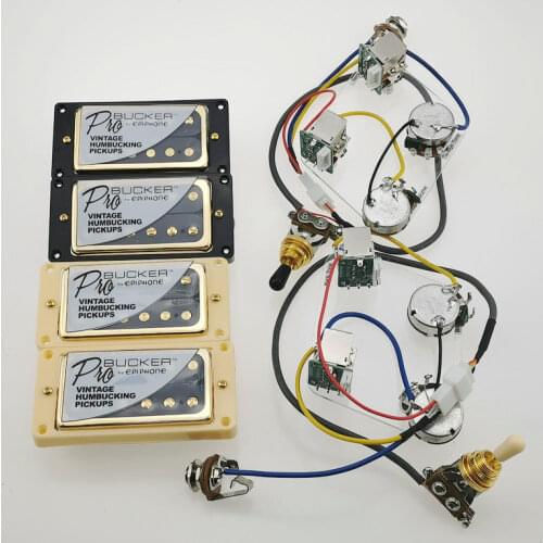 Electric Guitar Pickups Humbucker Epip LP Standard Classic Alnico Bucker PRO Guitar Pickups 4C with Wiring Harness