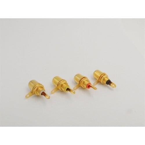 12 Pcs Gold plated Amplifier Audio Terminal RCA Phono Plug Jack Female Socket Adapter Chassis Panel Mount
