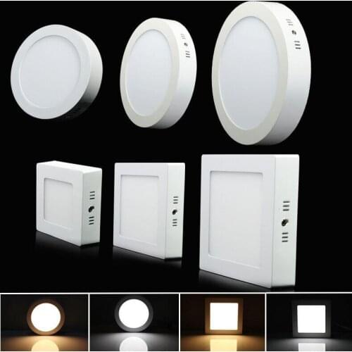 6W 12W 18W LED Square Round surface mounted panel lights ceiling Downlight light lamp bulbs Warm /Cool white,indoor lighting