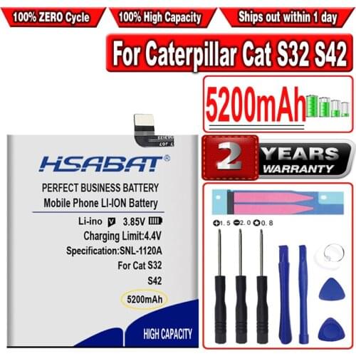 HSABAT 4200mAh Battery for Caterpillar Cat S32 S42