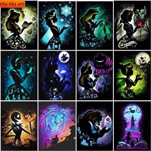 5D DIY Diamond Painting Disney New Dark Princess Full Square/Round Diamond Stitch Rhinestone Mosaic Decor Gift