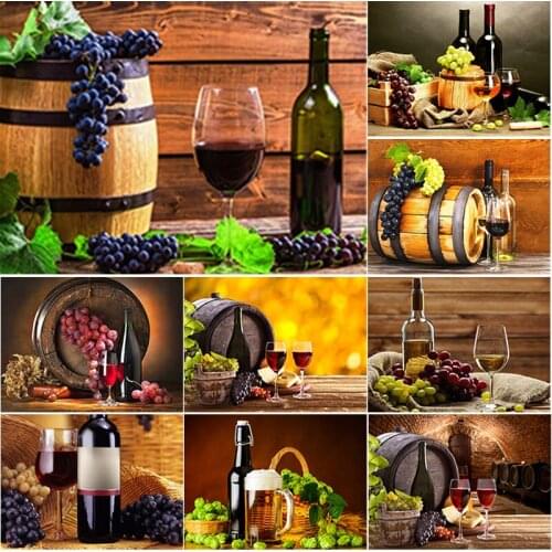 New 5D DIY Diamond Painting Wine Cellar Diamond Embroidery Red Wine Cross Stitch Mosaic Full Square Round Drill Home Decor Gift