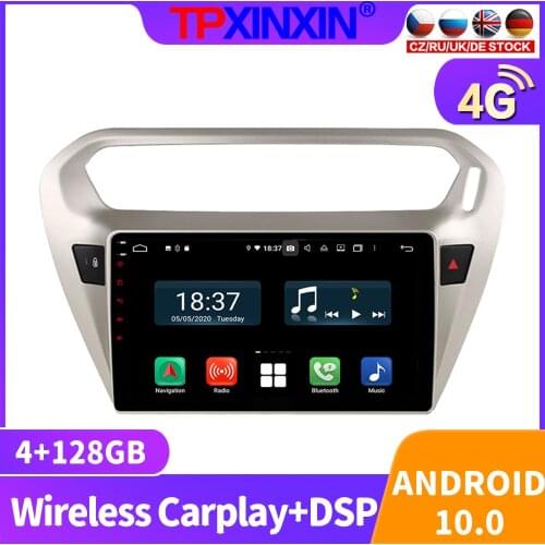 Android 10 For Peugeot 301 Elysee 2014- 2017 Car Radio Multimedia Video Recorder Player Navigation GPS Accessories Auto 2din DVD