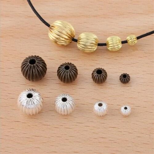 SIXTY TOWFISH 1 Lot DIY Jewelry Accessories Diameter 4mm/6mm/8mm/10mm Brass Materials With Hole Spherical Beads