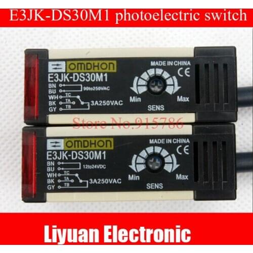 Diffuse Type E3JK-DS30M1 Photoelectric Sensor Switch Detection Distance 30cm 90-250VAC for Omron