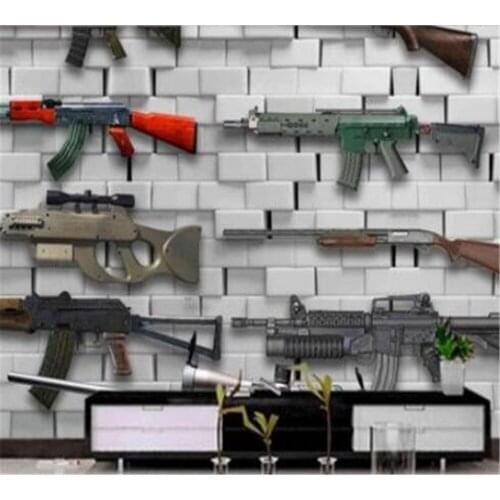 Beibehang Custom background wall personality square brick wall wallpaper mural bar home living room bedroom decoration painting