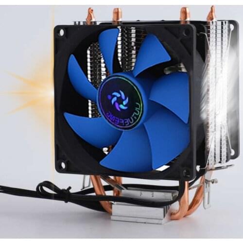 CPU Cooler Radiator Fan 2 Heat Pipe 3Pin 2000RPM Cooling Fan CPU Cooling Fan Thermal Pads for Intel 1155 X200