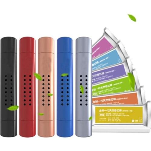 Air Conditioner Metal Perfume Outlet Aromatherapy Clip Aluminum Car Perfume Clip + 5pcs Car Aroma Stick for Car Aromatherapy