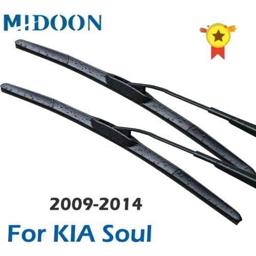 MIDOON Hybrid Wiper Blades for KIA Soul Fit Hook Arms 2009 2010 2011 2012 2013 2014