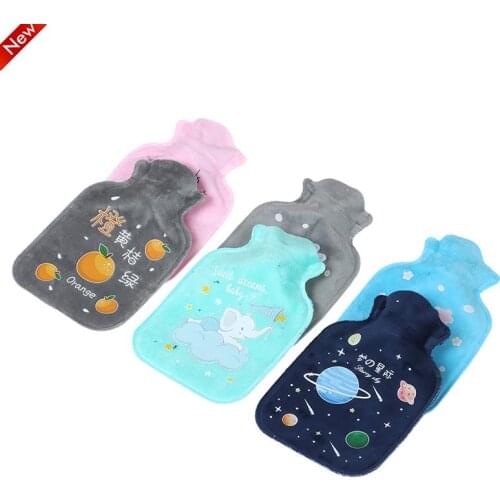 Hot Water Bottle Cute Cartoon Portable Cold-proof Fleece Bag For Women Hand Warm Water Bottle Safe Explosion-proof