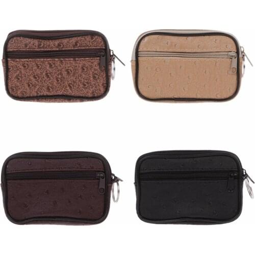 Mini Soft Coin Purses Men Women Card Coin Key Holder Zip Change Purse Pouch Faux Leather Wallet Pouch Bag Purse Gift THINKTHENDO