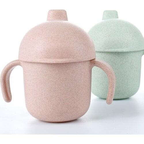 BPA Free 240 ML Food Grade PP Leakproof Baby Sippy Cups Baby Handle Learn Drinking Cup Drinkware Handle Vasos Para Bebes