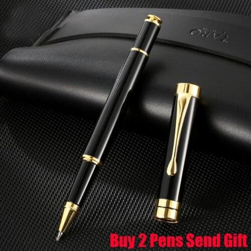 New Arrival Luxury Brand Business Men Signature Writing Pen Full Metal Office Writing Pen Buy 2 Pens Send Gift